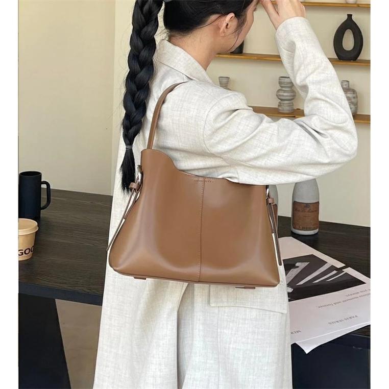 本革 バケツ型 バッグ レディース ハンドバッグ 2way ショルダーバッグ