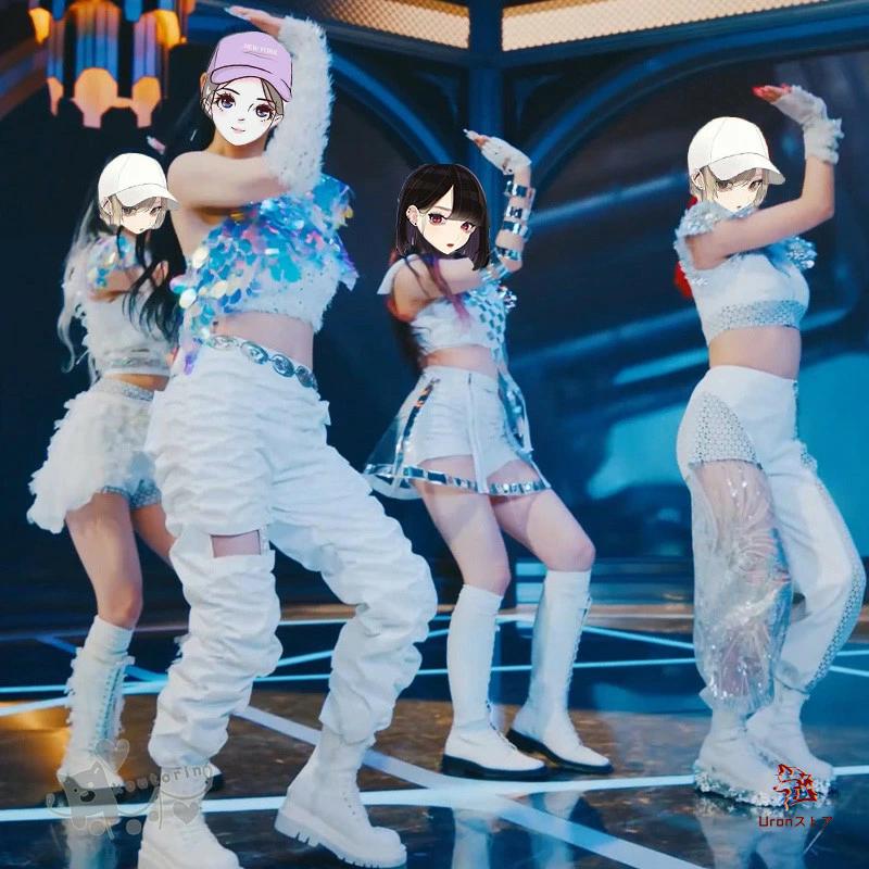 k-pop 衣装 黒 セットアップ 大人 レディース 韓国 アイドル タンク