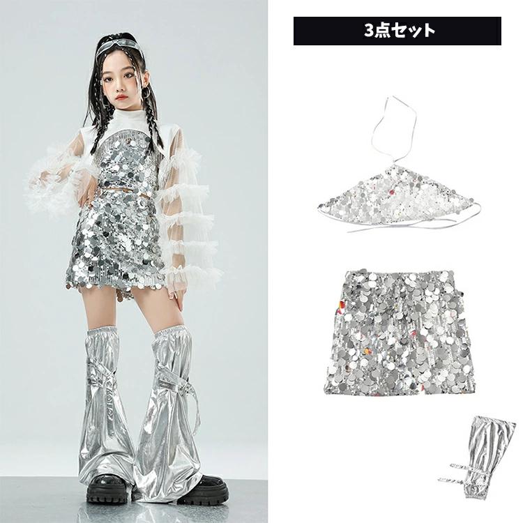 シルバー セット スパンコール タンクトップ キラキラ トップス へそ