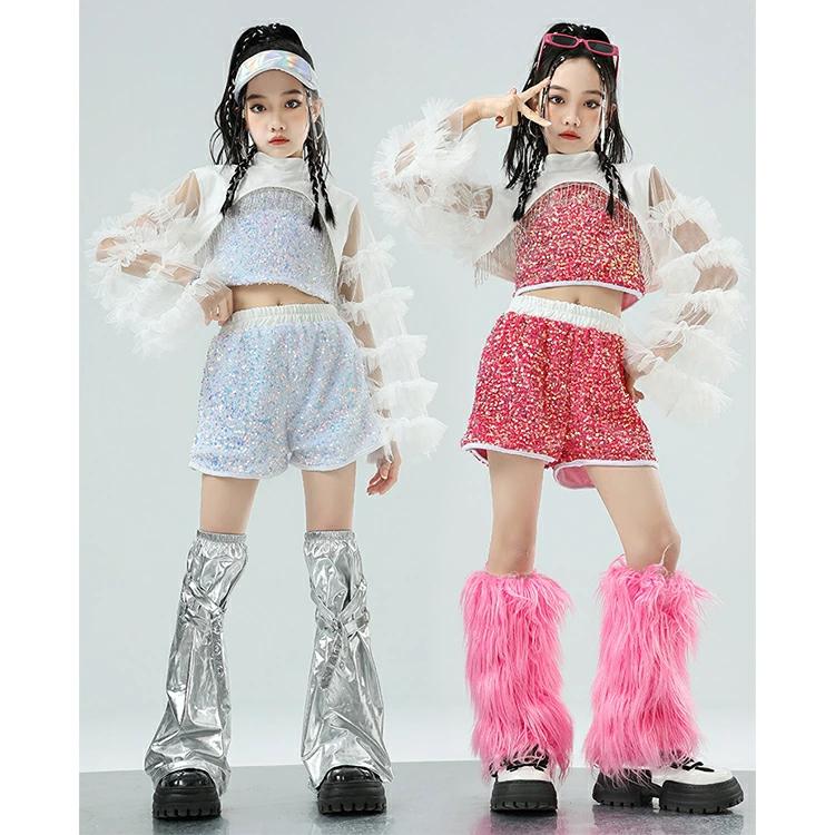 シルバー セット ピンク トップス スパンコール キラキラ 長袖
