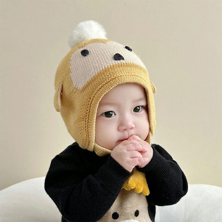 ベビー ニット帽 キッズ 秋冬 帽子 毛糸 子供 男女兼用 キッズ帽子 ペンギン ポンポン ベビー帽子 ふわふわ  韓国子供服 動物 着ぐるみ 小学生 お出かけ ジュニ | ブランド登録なし | 01