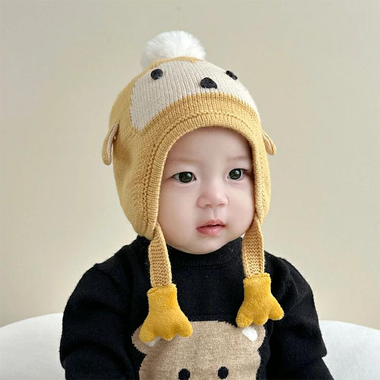 ベビー ニット帽 キッズ 秋冬 帽子 毛糸 子供 男女兼用 キッズ帽子 ペンギン ポンポン ベビー帽子 ふわふわ  韓国子供服 動物 着ぐるみ 小学生 お出かけ ジュニ | ブランド登録なし | 02