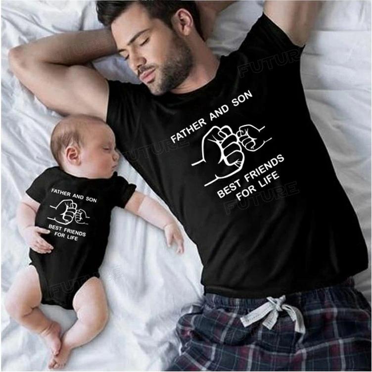 親子ペアルック tシャツ 父の日 赤ちゃん ロンパース リンクコーデ 