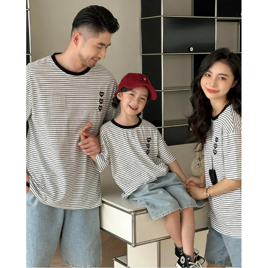 リンクコーデ 親子 セット ペアルック tシャツ 半袖 お揃い 父の日