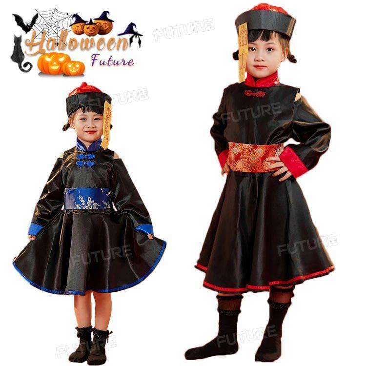 ハロウィン コスプレ ゾンビ 仮装 子供 女の子 ワンピース 黒