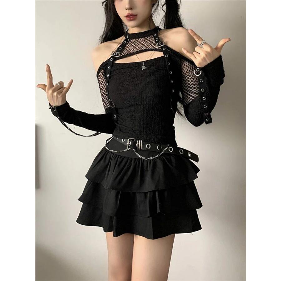 ベリーダンス衣装 黒 メッシュ ダンス衣装 セットアップ レディース 大人 k-pop 衣装 韓国 アイドル