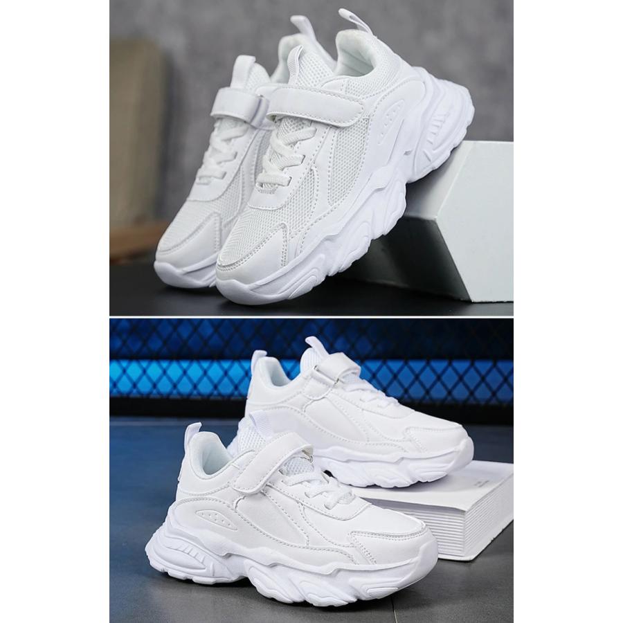 ダンスシューズ キッズ ヒップホップ 白 スニーカー k-pop メッシュ 白