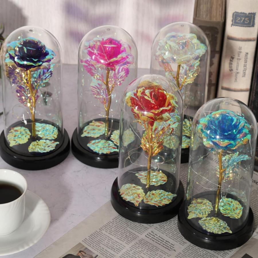 6%OFFクーポン】バラ 枯れない花 造花 薔薇 ゴールドメッキローズ