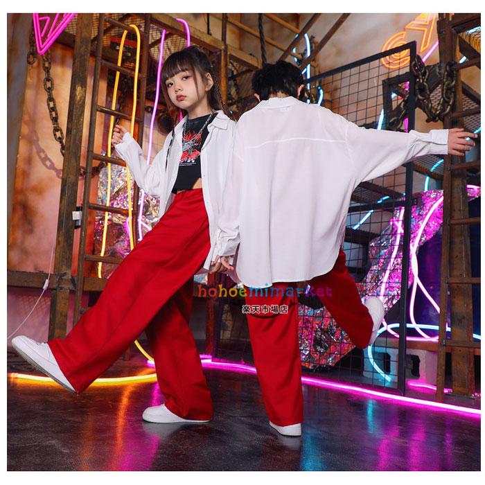 ダンスパンツ スーツパンツ 赤いパンツ 女の子 男の子 ズボン