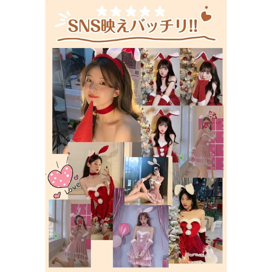 ウサギ耳付きサンタコスプレ衣装 メリープラムフェアリー うさぎケープサンタ /サンタ コスプレ ウサギ