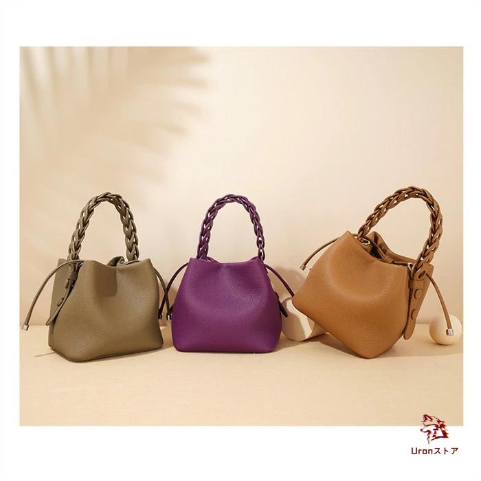 本革 バケツバッグ キューブバッグ レディース 小さめ レザーバッグ