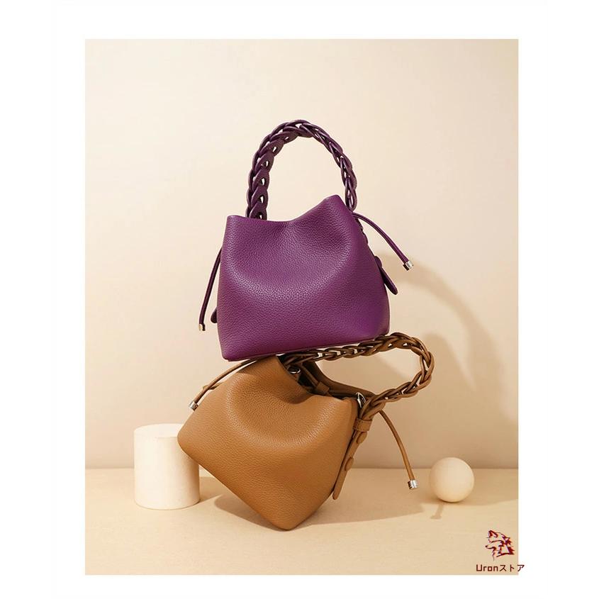 本革 バケツバッグ キューブバッグ レディース 小さめ レザーバッグ