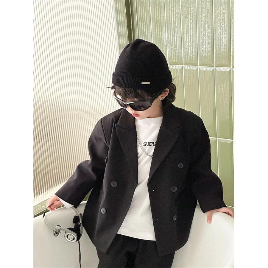 キッズファッション スーツセット 単品 ジャケット パンツ 黒 ブラック