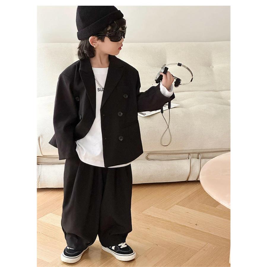 キッズファッション スーツセット 単品 ジャケット パンツ 黒 ブラック