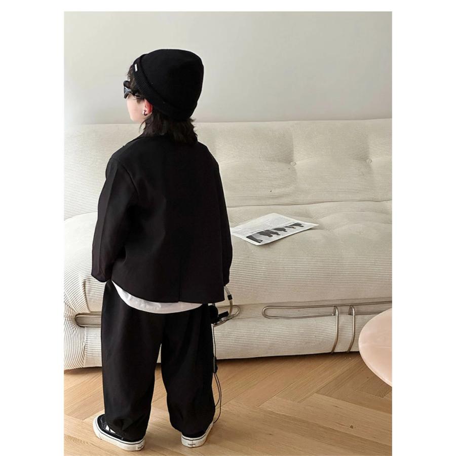 キッズファッション スーツセット 単品 ジャケット パンツ 黒 ブラック