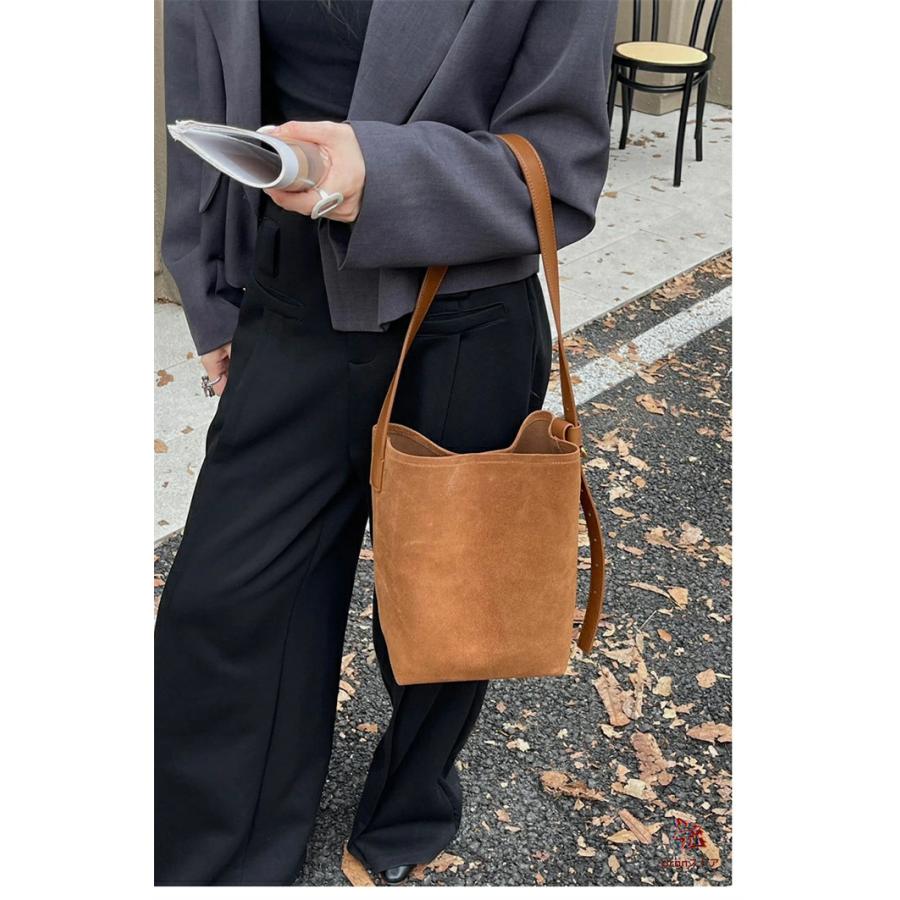 トートバッグ 本革 スエード レディース バケツバッグ 小さめ 2way ショルダーバッグ 斜め掛けバッグ スウェード バッグ バケツ型 トートバッグ 仕事バッグ 肩掛けバッグ 通勤 フォーマル ハンドバッグ 秋冬 スエードバッグ トートバッグ 本革 バケツ型バッグ スエード レディース バケツバッグ