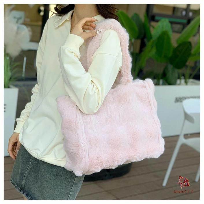 ファーバッグ トートバッグ レディース ファー 大きめ a4 大容量 多