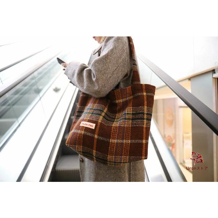 トートバッグ レディース 大きめ a4 ツイード 肩掛け 大容量バッグ