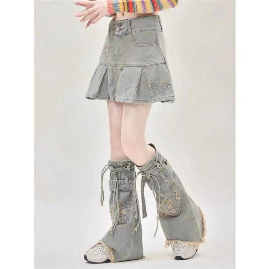 Y2K】d.i.a レッグウォーマー チャコール グレー d.i.a ダイヤ レッグ