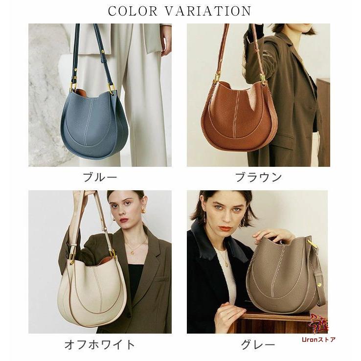 ショルダーバッグ 本革 レディース 馬蹄 バッグインバッグ付き 斜め 