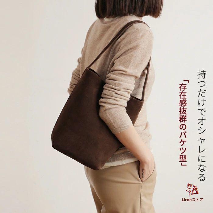 初売り 2025 スエード バッグ 本革 トートバッグ バケツ型 スエード