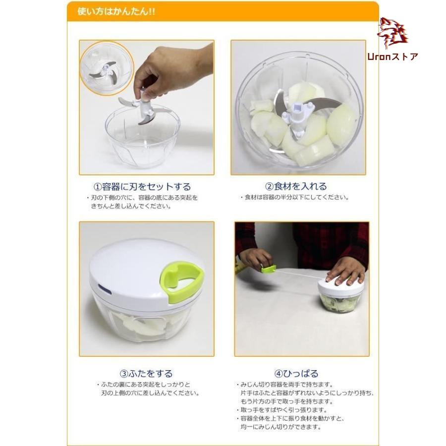 みじん切り器 ふたも洗える ぶんぶんチョッパー ホワイト : Uronストア