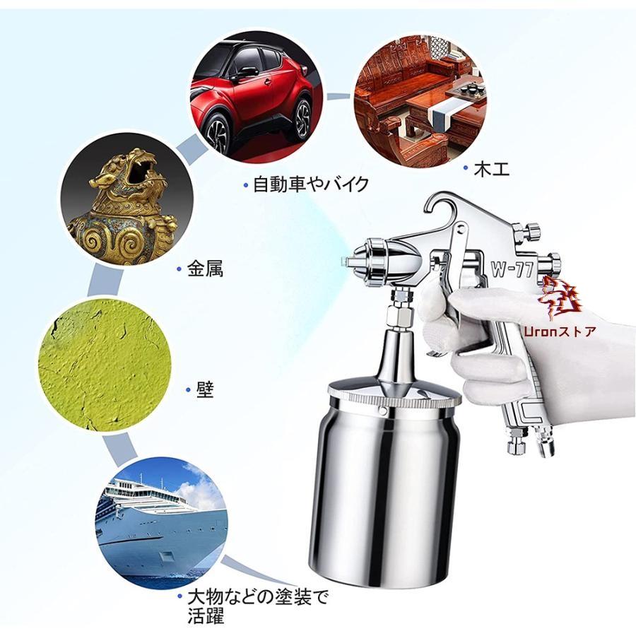 スプレーガン ペイントスプレー 吸上式 口径2.5mm カップ容量1000cc