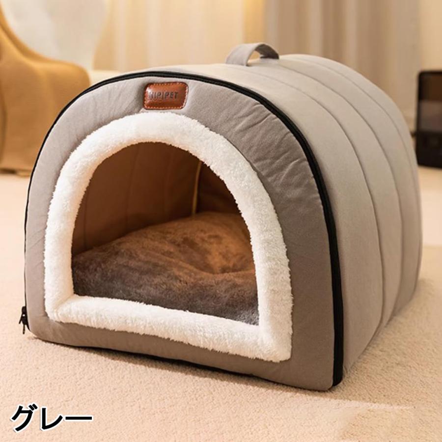 ペットベッド 冬用 ペットハウス 室内 ドーム型 犬ベッド 小中型犬 猫