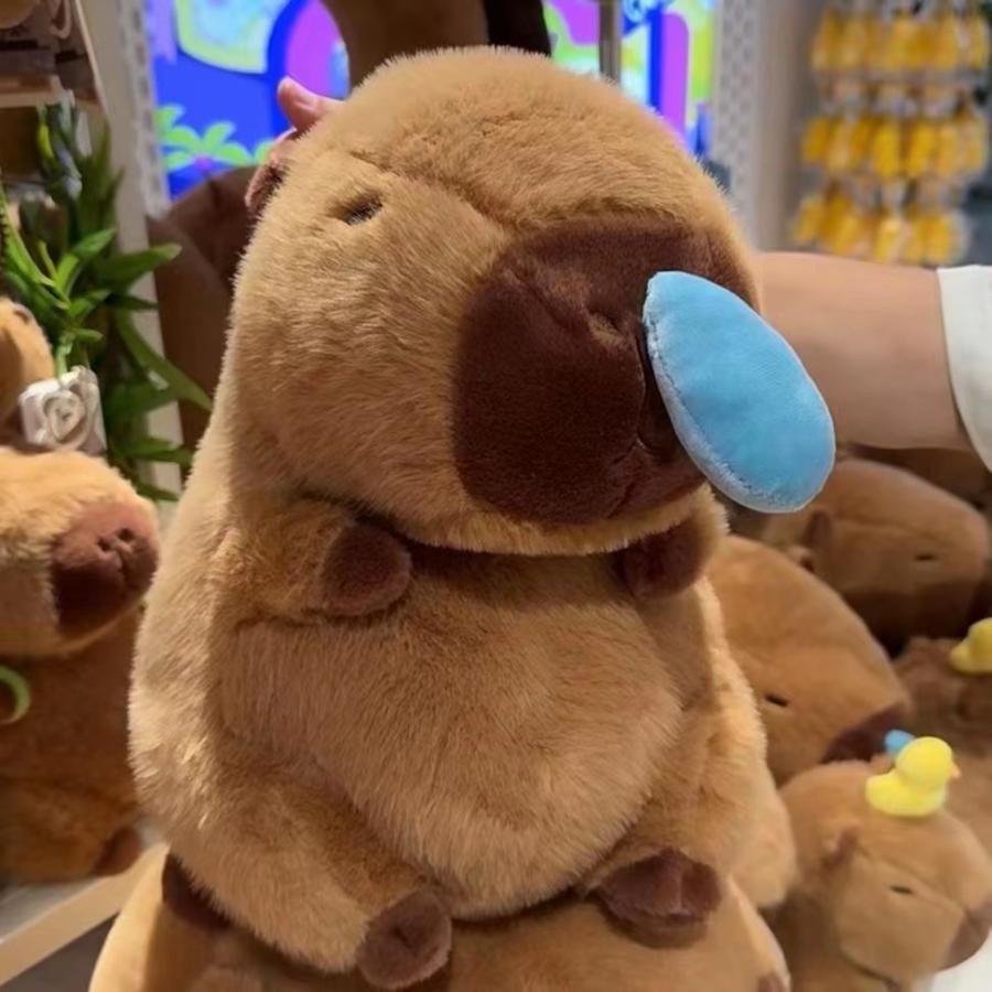 ぬいぐるみ カピバラ 鼻水が出る 動物 抱き枕 クリスマス おもちゃ