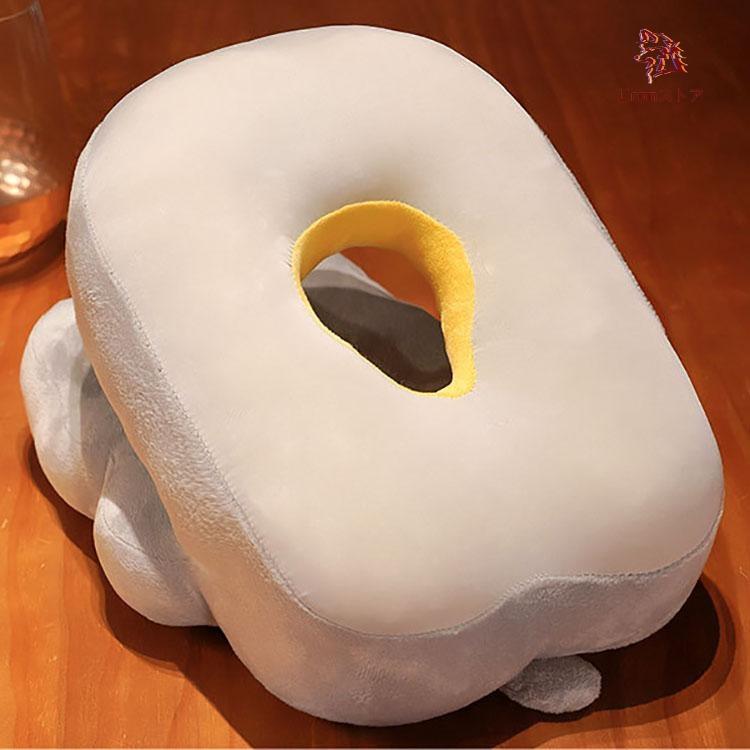 うつぶせ仮眠枕 おしゃれ 猫柄 ネックピロー クッション 低反発枕 携帯