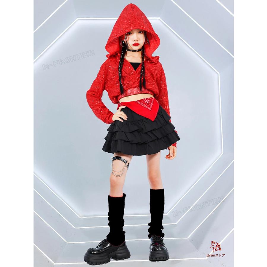 キッズ ダンス衣装 セットアップ へそ出し トップス 女の子 キラキラ