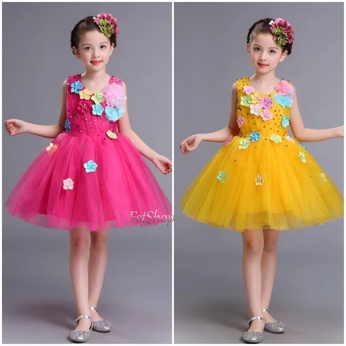 キッズ ダンス衣装 フォーマルドレス女の子チュールドレス 演奏衣装
