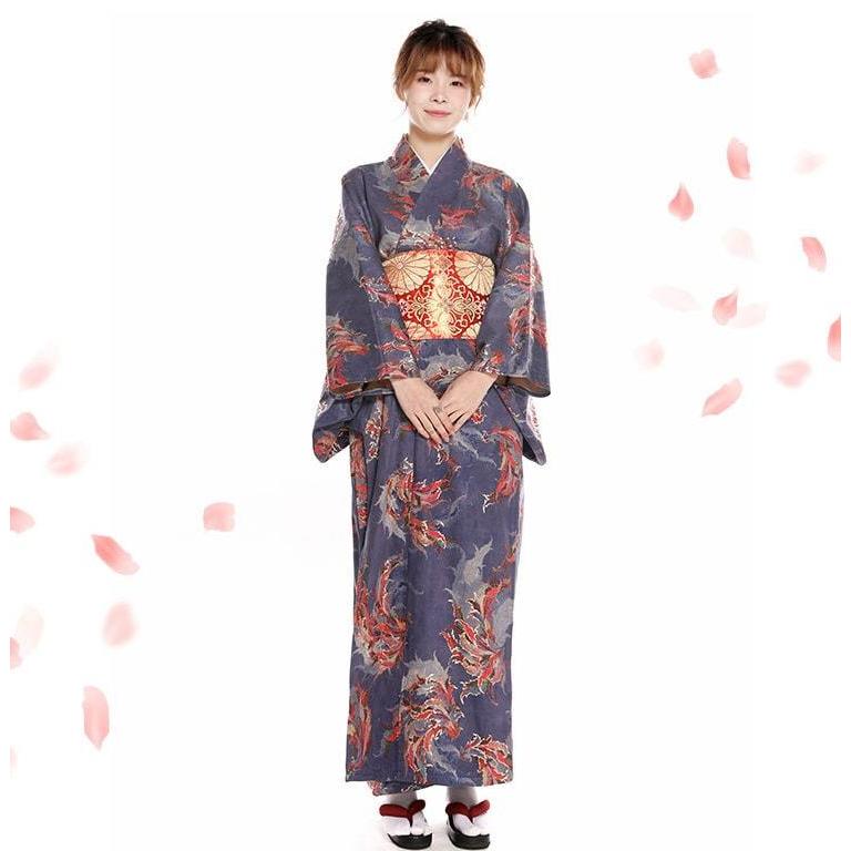 浴衣 レディース 小紋 花柄 花火大会 夏祭り 夏 秋 冬 8点セット