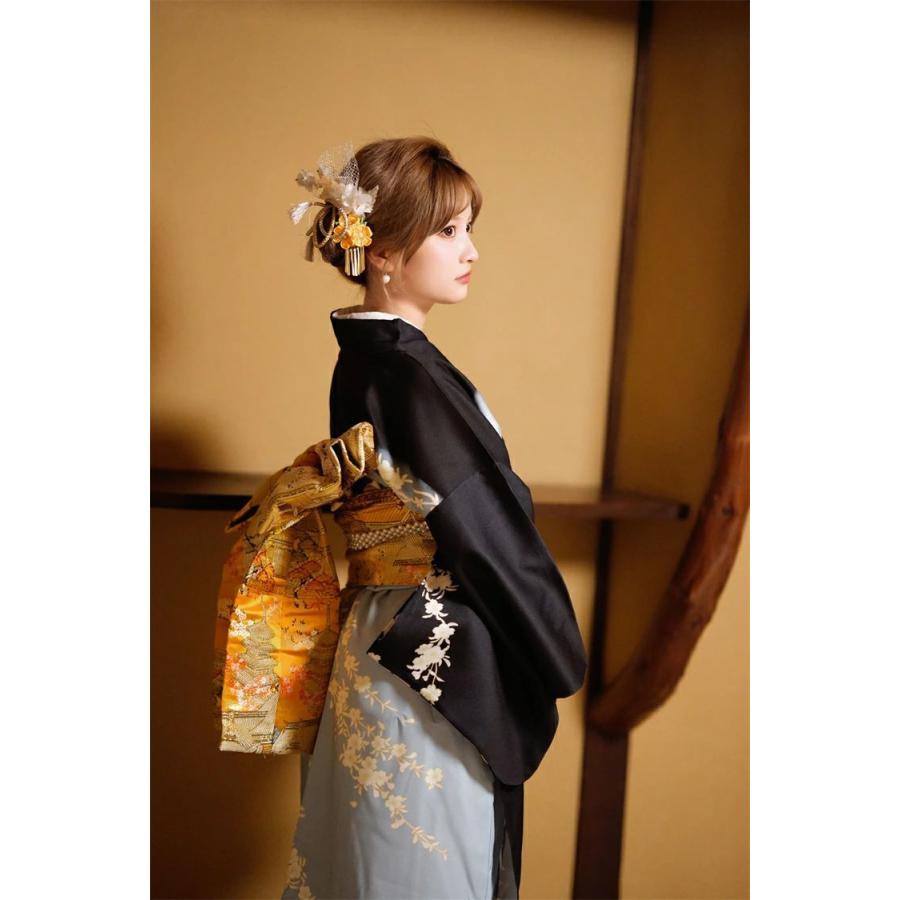 マクレ 浴衣 セット グレー イエロー 花 下駄 帯 花火大会 夏祭り 楽天市場】浴衣 4点set 4点セット 花火金魚 チャコールグレー