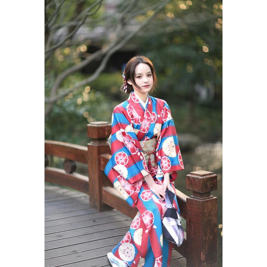 浴衣 レディース ピンク 桜 花柄 8点セット フリーサイズ 婦人