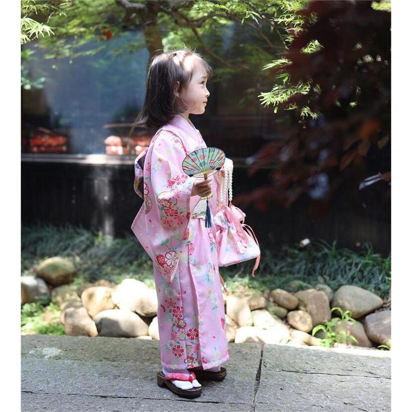 浴衣 キッズ 子供 韓国子供服 子ども服 古典 レトロ 女の子 花柄 
