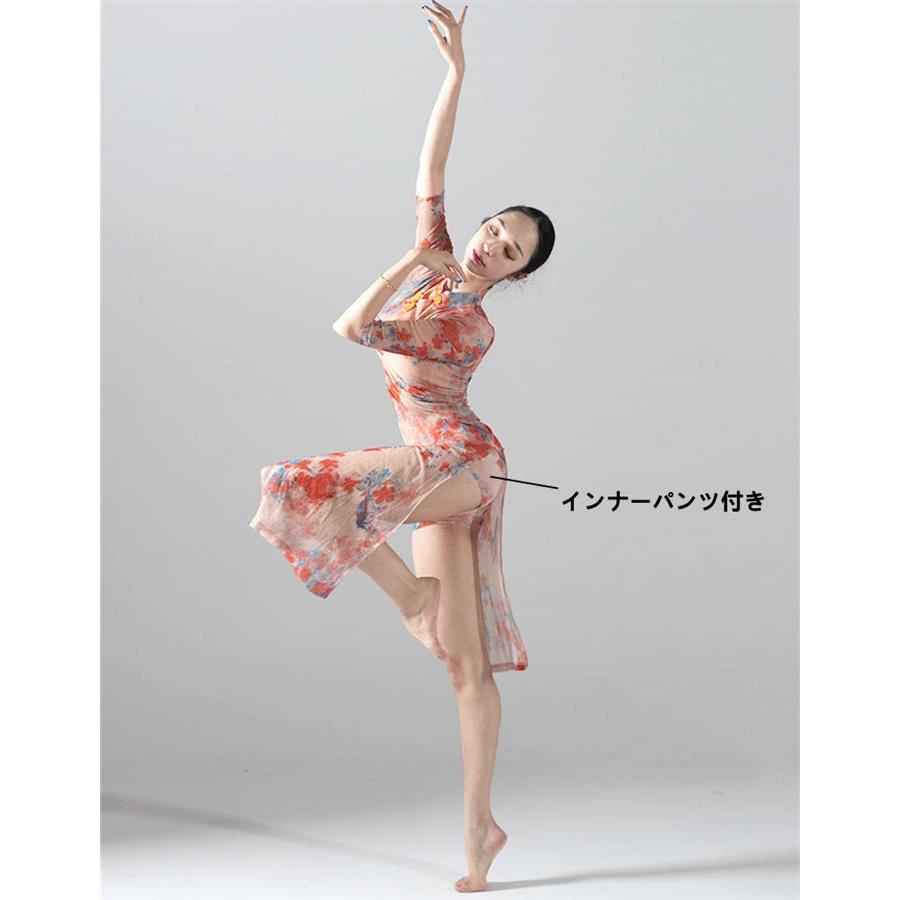 古典漢服 古典舞踊 チャイナドレス レディース 膝丈 インナーパンツ