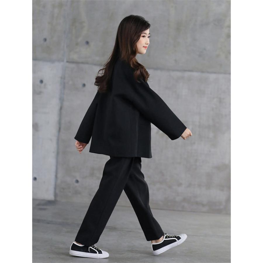 ジャケット+パンツ 2点セット 子供スーツ 女の子 上下セット
