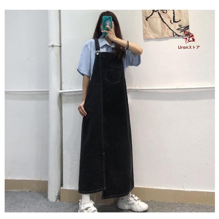 オールインワン ジャンパースカート デニム レディース デニム