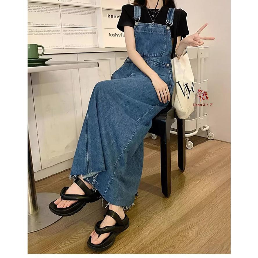 デニム ジャンパースカート レディース デニムサロペット