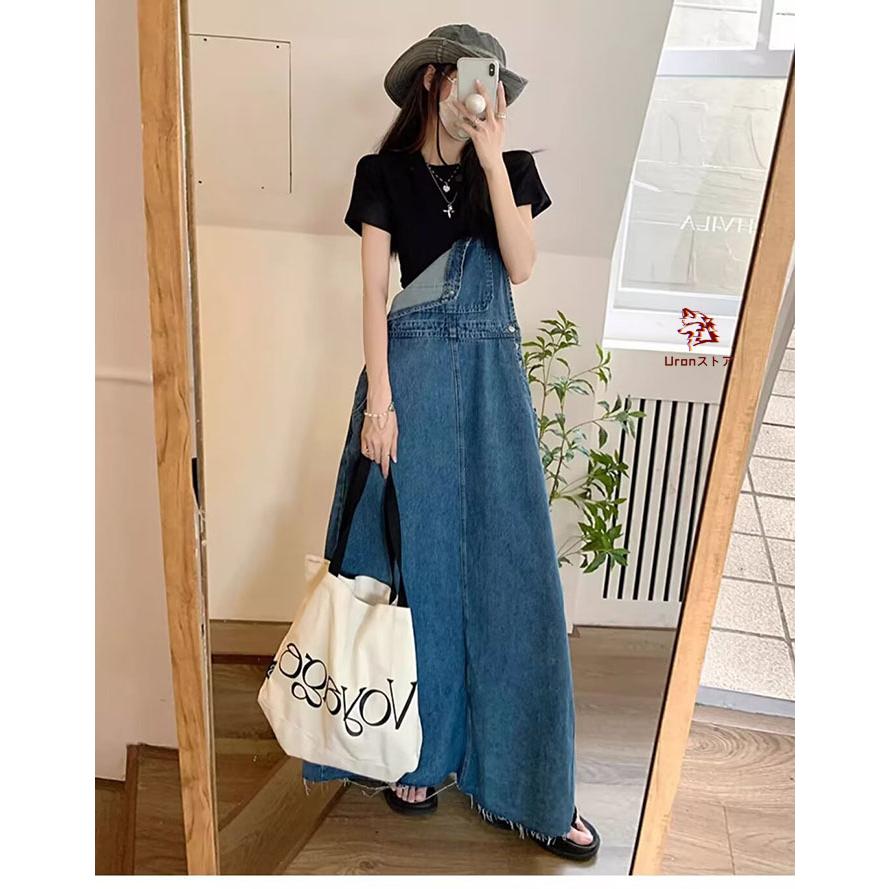 デニム ジャンパースカート レディース デニムサロペット