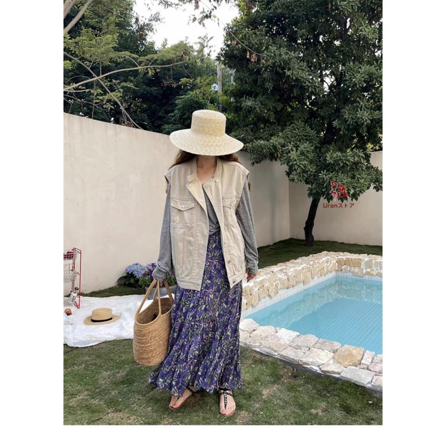 花柄スカート 夏 ロングスカート レディース フレアスカート ボトムス