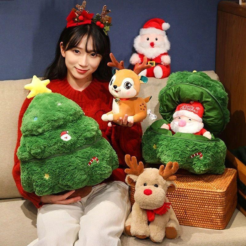 ぬいぐるみ 抱き枕 ふわふわ クッション クリスマス サンタ