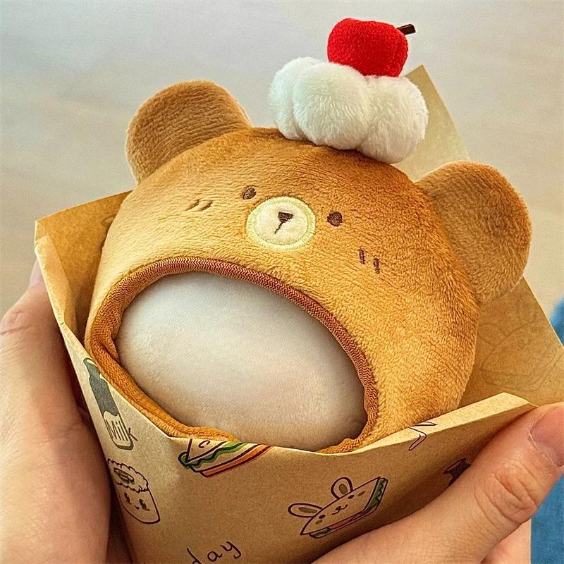 ぬい服 10cm ねこ クマ ウサギ トースト 帽子 かぶりもの 被り物