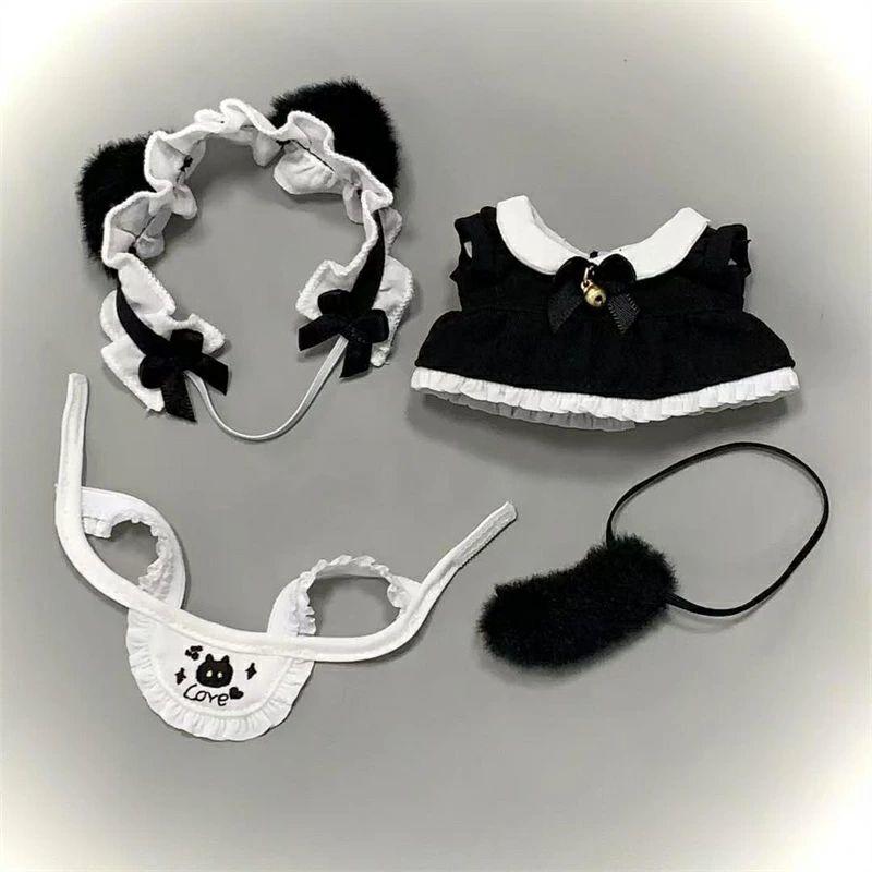 4点セット ぬい服 10cm メイド服 ドレス ワンピ ぬいぐるみ 服 小さい
