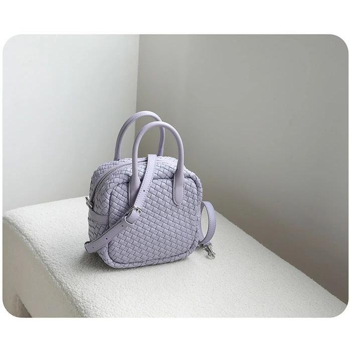 本革 バッグ レディース 編み込み バッグ ハンドバッグ 2way ショルダーバッグ レディース 斜めがけ バケツ型 バッグ 編みバッグ バケツバッグ 牛革 肩掛けバッ_9