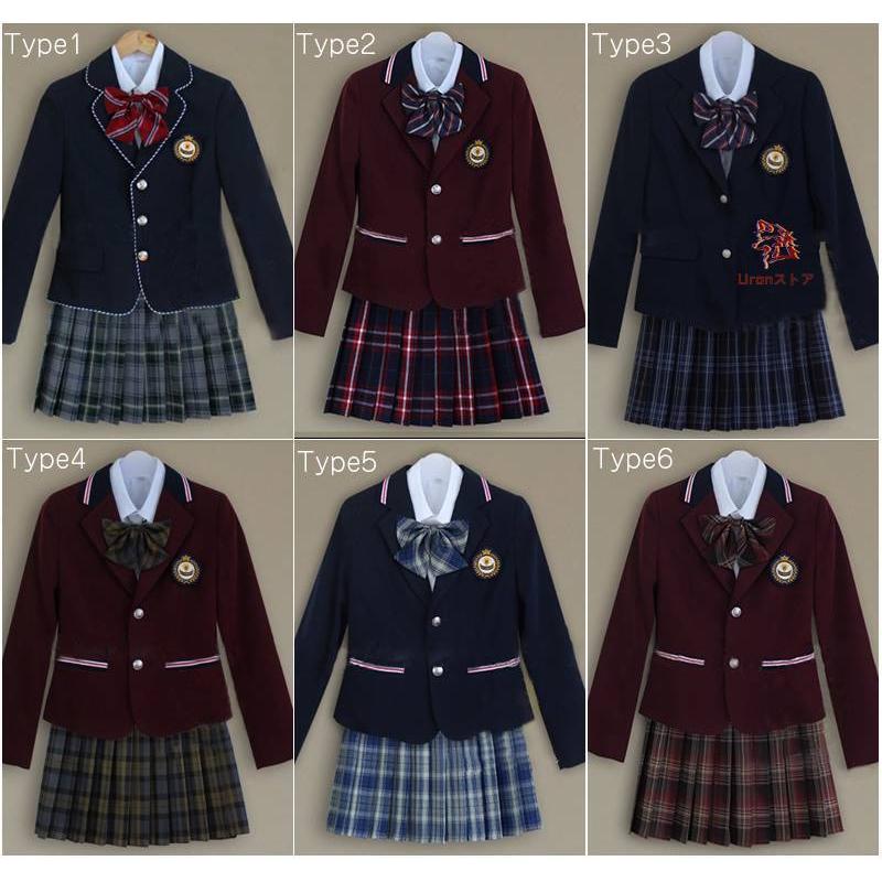 ブレザー制服 5点セット 学生服女の子スーツ 卒業式 入学式 秋冬女子
