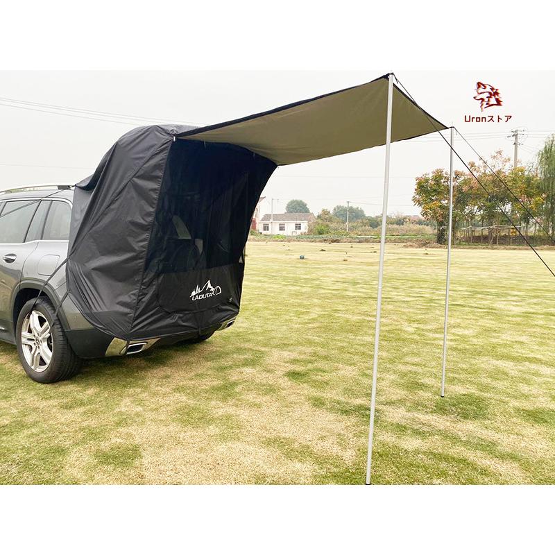 簡単設営 車載テント 車 バック ドア テント 連結 車のトランクテント