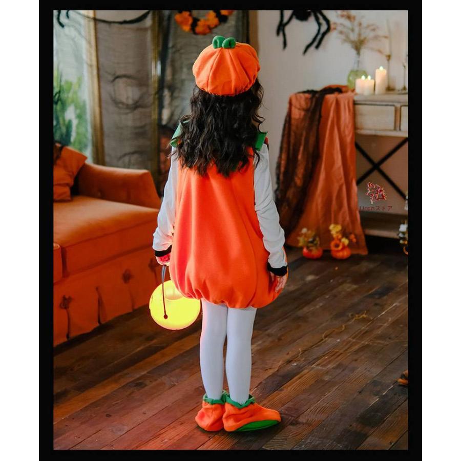 3点セット】ハロウィン 衣装 仮装 カボチャ 子供 女の子 コスプレ