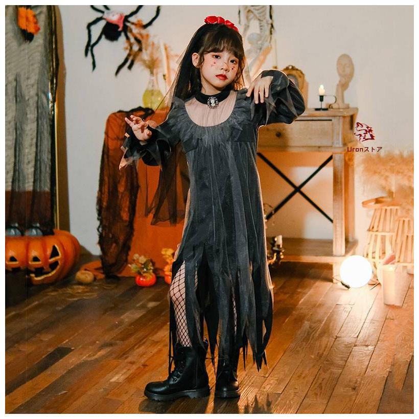 2点セット】ハロウィン 衣装 仮装 幽霊 子供 女の子 コスプレ
